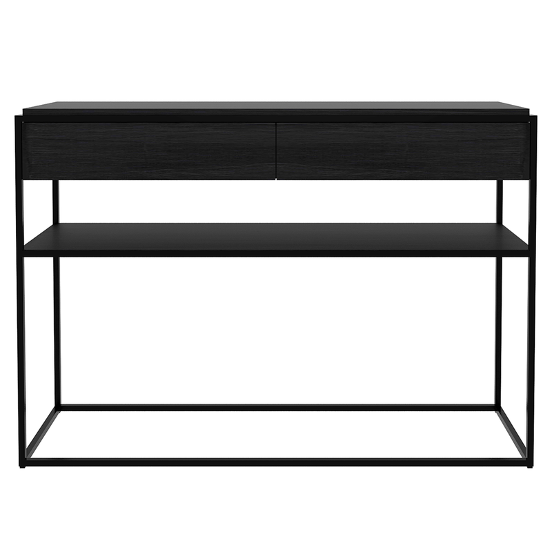 Monolit Console table Ethnicraft Black - Black Brushed Oak 