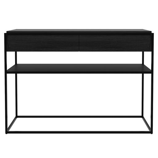 Monolit Console table Ethnicraft Black - Black Brushed Oak 