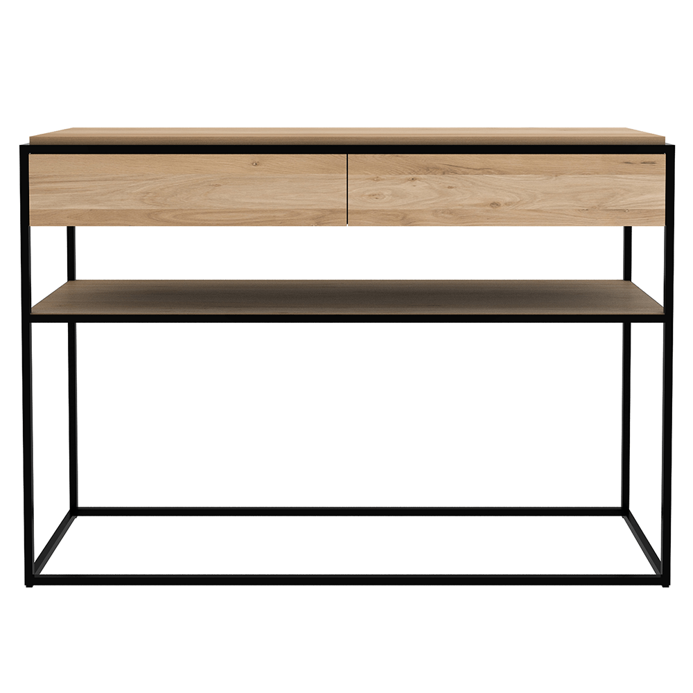 Monolit Console table Ethnicraft Black - Natural Oak 