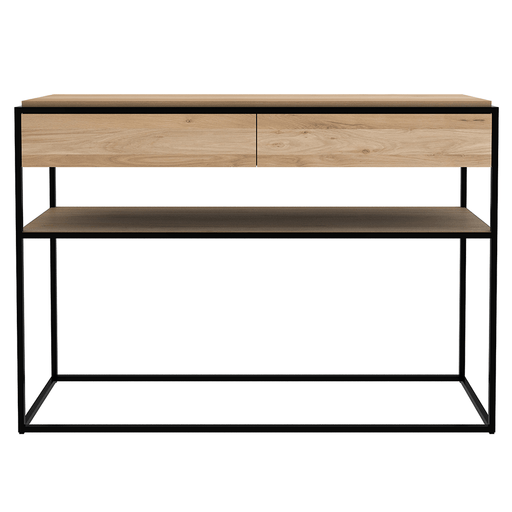 Monolit Console table Ethnicraft Black - Natural Oak 