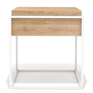 Monolit Side Table table Ethnicraft White - 5" Natural Oak 