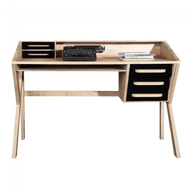 Mr Marius Origami 5 Drawers Desk Desk's Ethnicraft Black 