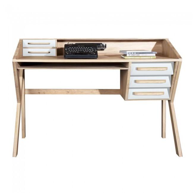 Mr Marius Origami 5 Drawers Desk Desk's Ethnicraft Cream 