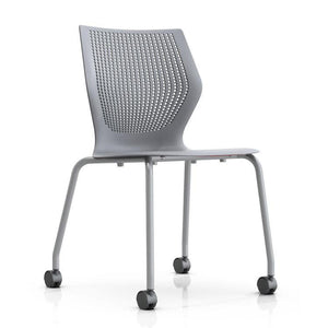 MultiGeneration Stacking Chair - No Seat Pad task chair Knoll Armless Soft Casters for Hard Floors +$22.00 Grey