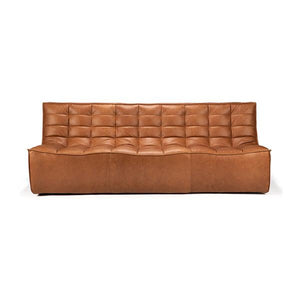 N701 Sofa Sofa Ethnicraft 3 Seater Old Saddle Leather 