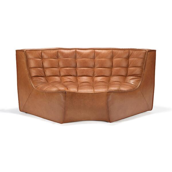 N701 Sofa - Round Corner Sofa Ethnicraft Old Saddle Leather 