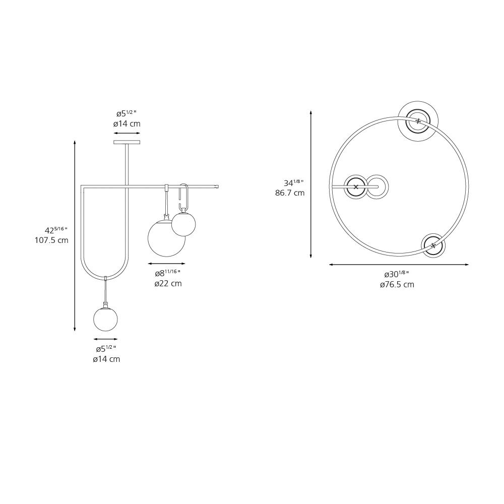 NH S4 Circular Suspension Lamp Pendant Lights Artemide 