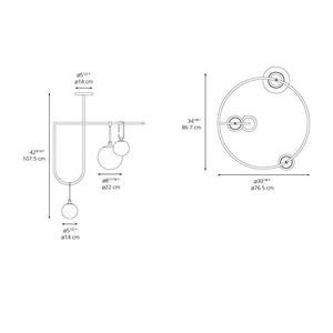 NH S4 Circular Suspension Lamp Pendant Lights Artemide 