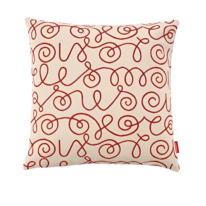 Names Pillow (Set of 2) Pillows Maharam Crimson On White Color Pattern 