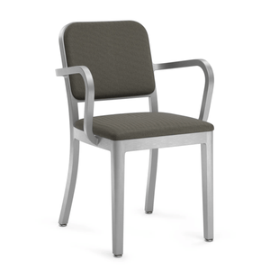 Emeco Navy Officer Armchair Armchair Emeco Hand-brushed Kvadrat Reflect 184 Standard Soft Plastic (TPU) Glides +$20