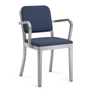 Emeco Navy Officer Armchair Armchair Emeco Hand-brushed Kvadrat Reflect 694 Standard Soft Plastic (TPU) Glides +$20