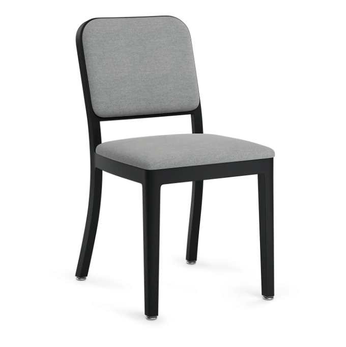 Emeco Navy Officer Side Chair Side/Dining Emeco Black Powder Coated Kvadrat Hallingdal 116 Standard Soft Plastic (TPU) Glides +$20