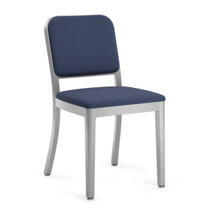 Emeco Navy Officer Side Chair Side/Dining Emeco Hand-brushed Kvadrat Reflect 694 Standard Soft Plastic (TPU) Glides +$20
