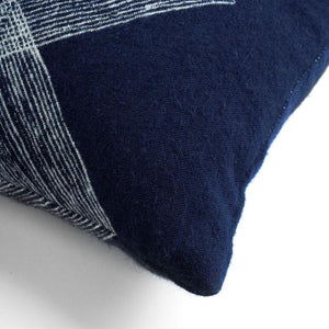Navy Linear Diamonds Cushion - Lumbar cushions Ethnicraft 
