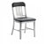 Navy Semi-Upholstered Chair Side/Dining Emeco Brushed 