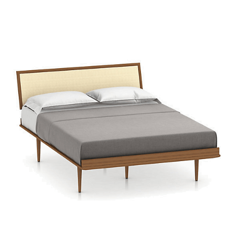 Nelson Thin Edge Bed - Wood Taper Legs - CA Modern Home