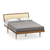 Nelson Thin Edge Bed - Wood Taper Legs Beds herman miller Full Size Natural Cane Headboard Walnut Frame & Legs Finish