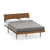 Nelson Thin Edge Bed - Wood Taper Legs Beds herman miller Full Size Veneer Headboard Walnut Frame & Legs Finish