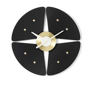 Nelson Petal Wall Clock Clocks Vitra black/brass 