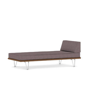 Nelson Daybed - Hairpin Legs Beds herman miller Daybed with End Bolster Walnut Frame Tundra Medley Fabric