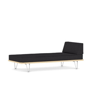 Nelson Daybed - Hairpin Legs Beds herman miller Daybed with End Bolster White Ash Frame Cinder Medley Fabric