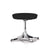 Nelson Pedestal Stool Stools herman miller Polished Aluminum Base Finish Black Gem Fabric 