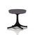 Nelson Pedestal Stool Stools herman miller Black Base Finish Color #173 Divina Fabric - Add $179.00 