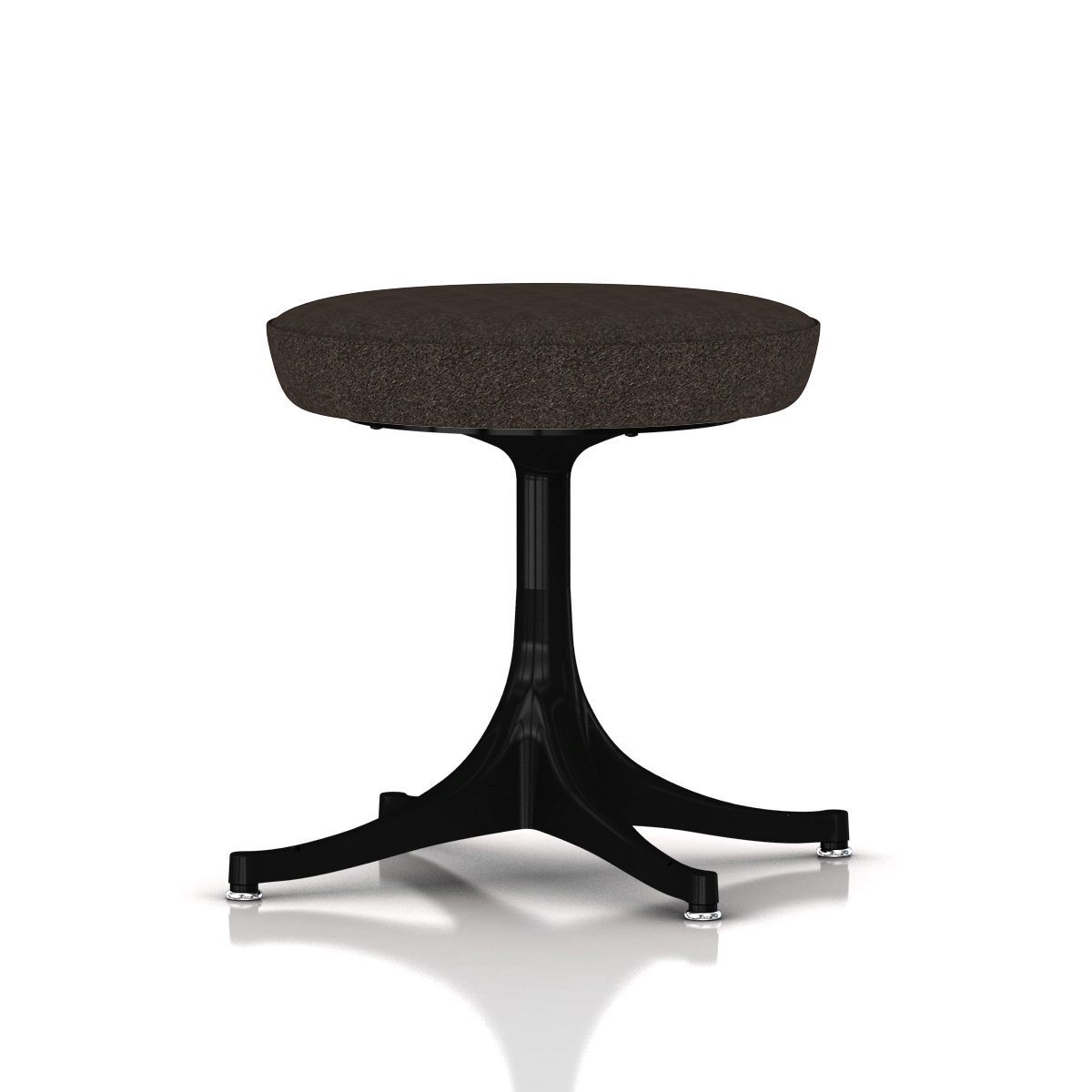 Nelson Pedestal Stool Stools herman miller Black Base Finish Color #191 Divina Fabric - Add $179.00 