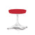 Nelson Pedestal Stool Stools herman miller Studio White Base Finish Red Gem Fabric 