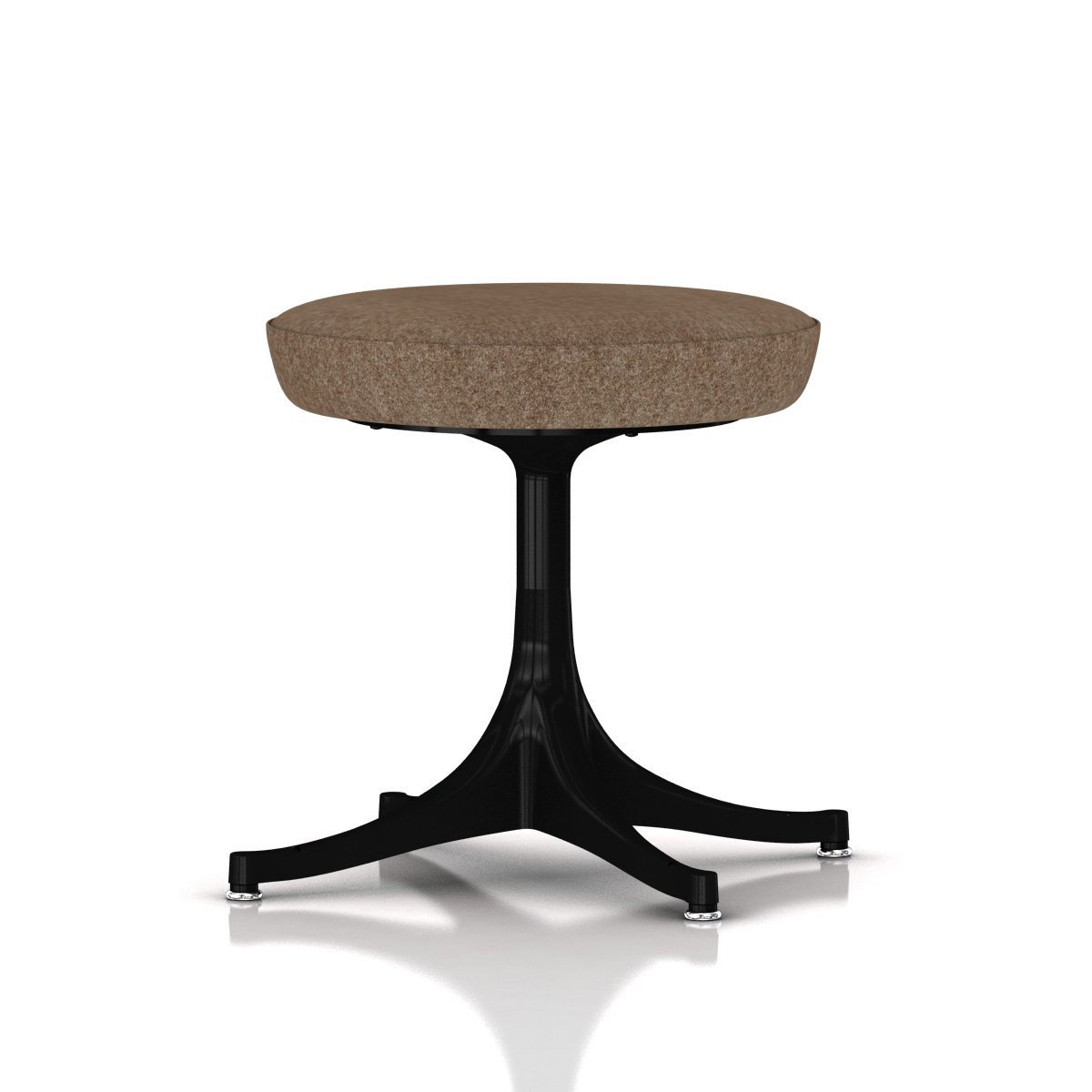 Nelson Pedestal Stool Stools herman miller Black Base Finish Color #260 Divina Melange Fabric - Add $179.00 