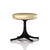 Nelson Pedestal Stool Stools herman miller Black Base Finish Almond MCL Leather - Add $319.00 