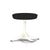 Nelson Pedestal Stool Stools herman miller White Base Finish Black Gem Fabric 