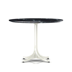 Nelson Pedestal Table Outdoor Outdoors herman miller 21 1/2" high x 28 1/2" diameter - Add $1230.00 White Base Wisconsin Black Marble Top - Add $320.00