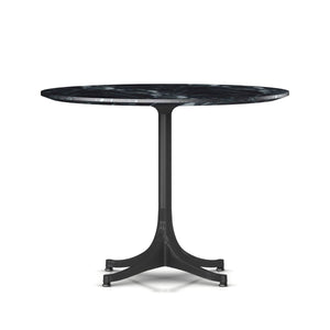 Nelson Pedestal Table Outdoor Outdoors herman miller 21 1/2" high x 28 1/2" diameter - Add $1230.00 Graphite Satin Base Wisconsin Black Marble Top - Add $320.00