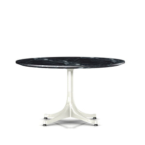 Nelson Pedestal Table Outdoor Outdoors herman miller 16" high x 28 1/2" diameter - Add $1230.00 White Base Wisconsin Black Marble Top - Add $320.00