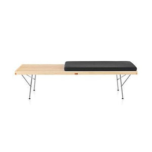 Nelson Platform Bench Cushion Benches herman miller 24-inches Wide Graphite Leather 