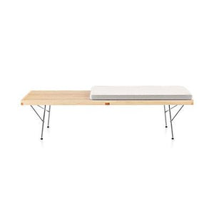 Nelson Platform Bench Cushion Benches herman miller 24-inches Wide Ivory Leather 