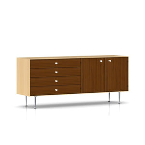 Nelson Thin Edge Buffet storage herman miller White Metal Pulls +$100.00 White Ash And Walnut Combination Case Finish +$359.00 Unfinished (Matte Black) Back