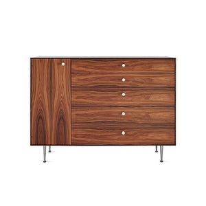 Nelson Thin Edge Chest Cabinet storage herman miller Door on Left Silver Aluminum Alloy Pulls Santos Palisandro - Matching Finished Back +$9348.30