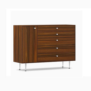 Nelson Thin Edge Chest Cabinet storage herman miller Door on Left White Metal Pulls +$42.50 Santos Palisandro - Matching Finished Back +$9348.30