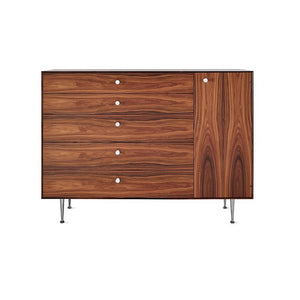 Nelson Thin Edge Chest Cabinet storage herman miller Door on Right Silver Aluminum Alloy Pulls Santos Palisandro - Matching Finished Back +$9348.30