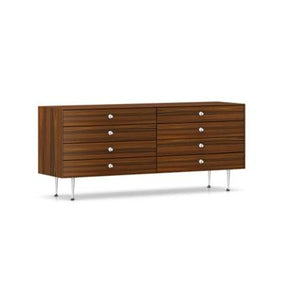 Nelson Thin Edge Double Dresser storage herman miller Silver Aluminum Alloy Pulls Santos Palisandro - Matching Finished Back +$9348.30 