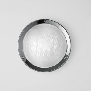 Niki Outdoor Wall or Ceiling Light Outdoor Lighting Artemide Primastic Glass/Polished Aluminum Dimmable 2-Wire 