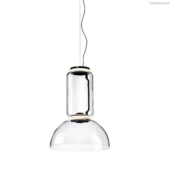 Noctambule Low Cylinder and Bowl LED Pendant suspension lamps Flos 1 Cylinder 