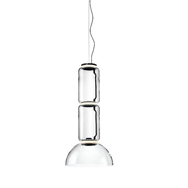 Noctambule Low Cylinder and Bowl LED Pendant suspension lamps Flos 2 Cylinder 