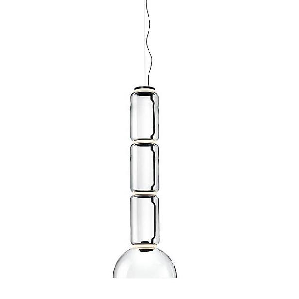 Noctambule Low Cylinder and Bowl LED Pendant suspension lamps Flos 3 Cylinder 