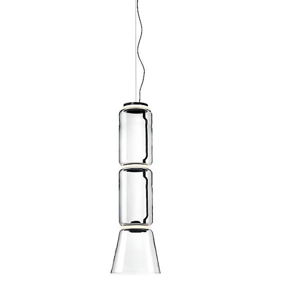 Noctambule Low Cylinder and Cone LED Pendant suspension lamps Flos 2 Cylinder 
