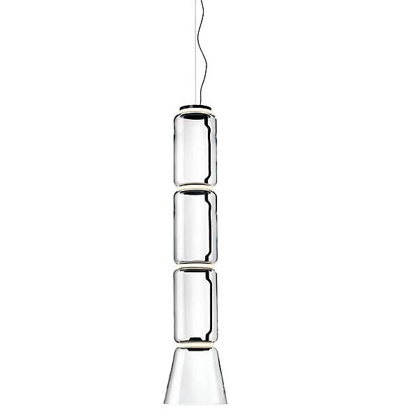 Noctambule Low Cylinder and Cone LED Pendant suspension lamps Flos 3 Cylinder 