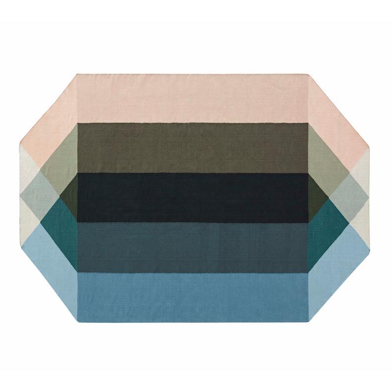 Diamond Rug Rug Gan Nude-Petrol 6’7" x 8’6" 