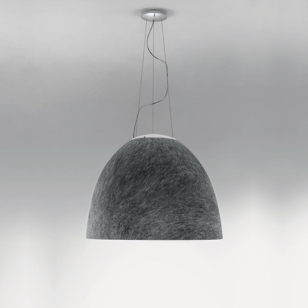 Nur 1618 Acoustic Suspension Extended Lengtha Lamp suspension lamps Artemide Dark Grey 124W 3000K >93CRI Dimmable 0-10V